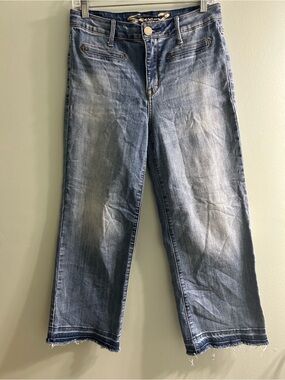 Seven7 high rise wide leg cropped jeans
